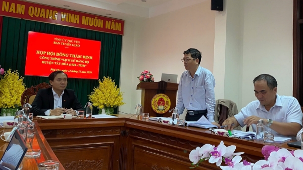 Hình ảnh cho bài viết Thẩm định công trình “Lịch sử Đảng bộ huyện Tây Hòa (1930 - 2020)”